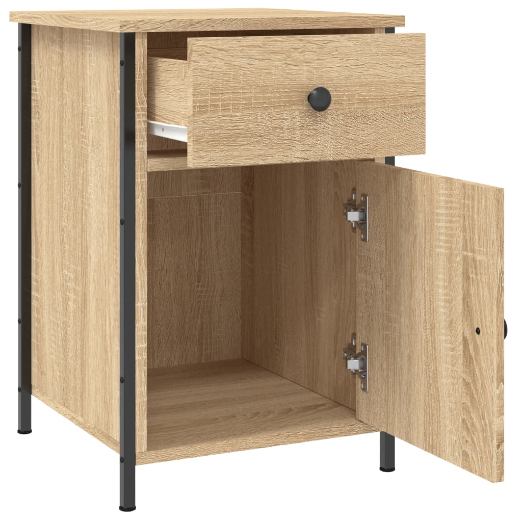 Nachtkastjes 2 st 40x42x60 cm bewerkt hout sonoma eikenkleurig Nachtkastjes | Creëer jouw Trendy Thuis | Gratis bezorgd & Retour | Trendy.nl