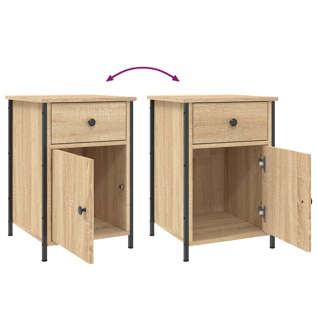 Nachtkastjes 2 st 40x42x60 cm bewerkt hout sonoma eikenkleurig Nachtkastjes | Creëer jouw Trendy Thuis | Gratis bezorgd & Retour | Trendy.nl