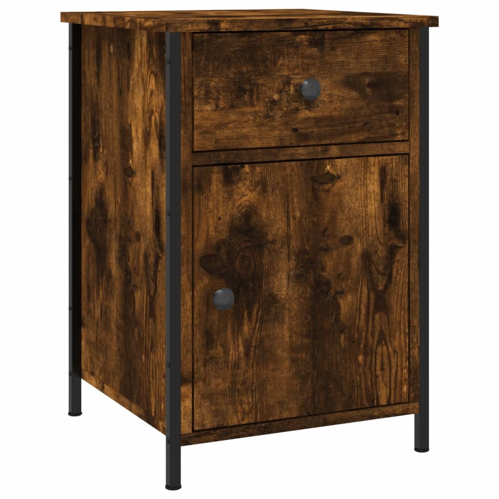 Nachtkastjes 2 st 40x42x60 cm bewerkt hout gerookt eikenkleurig Nachtkastjes | Creëer jouw Trendy Thuis | Gratis bezorgd & Retour | Trendy.nl