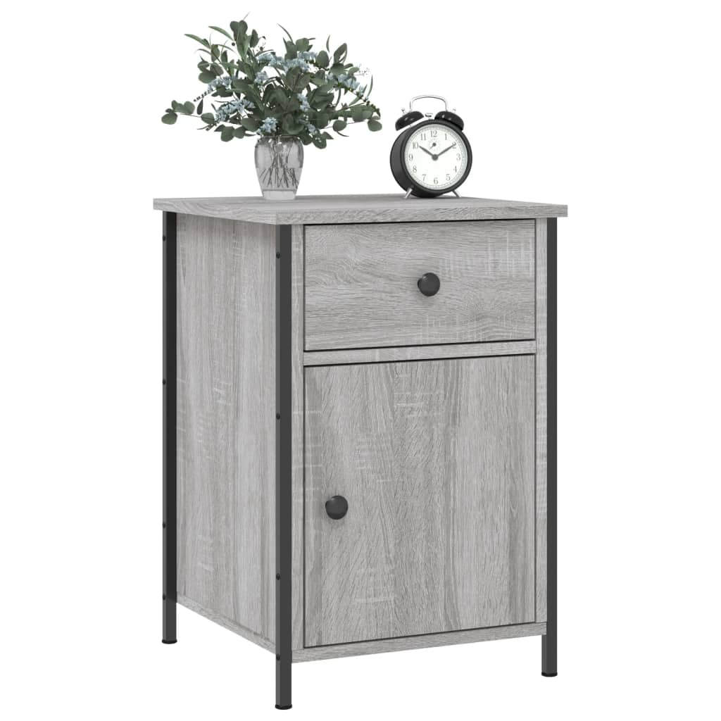 Nachtkastjes 2 st 40x42x60 cm bewerkt hout grijs sonoma eiken Nachtkastjes | Creëer jouw Trendy Thuis | Gratis bezorgd & Retour | Trendy.nl