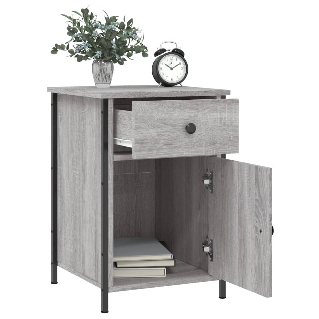 Nachtkastjes 2 st 40x42x60 cm bewerkt hout grijs sonoma eiken Nachtkastjes | Creëer jouw Trendy Thuis | Gratis bezorgd & Retour | Trendy.nl