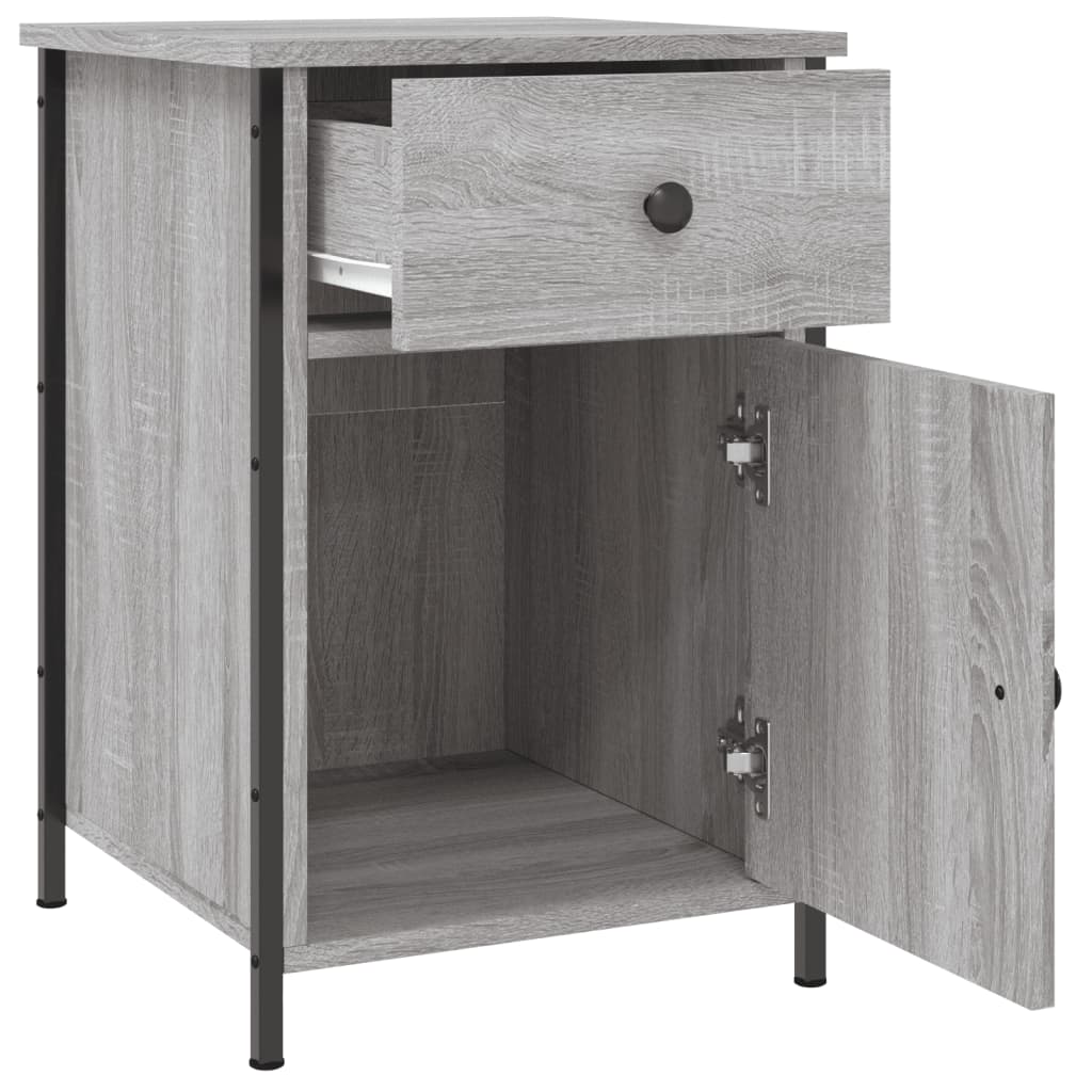 Nachtkastjes 2 st 40x42x60 cm bewerkt hout grijs sonoma eiken Nachtkastjes | Creëer jouw Trendy Thuis | Gratis bezorgd & Retour | Trendy.nl