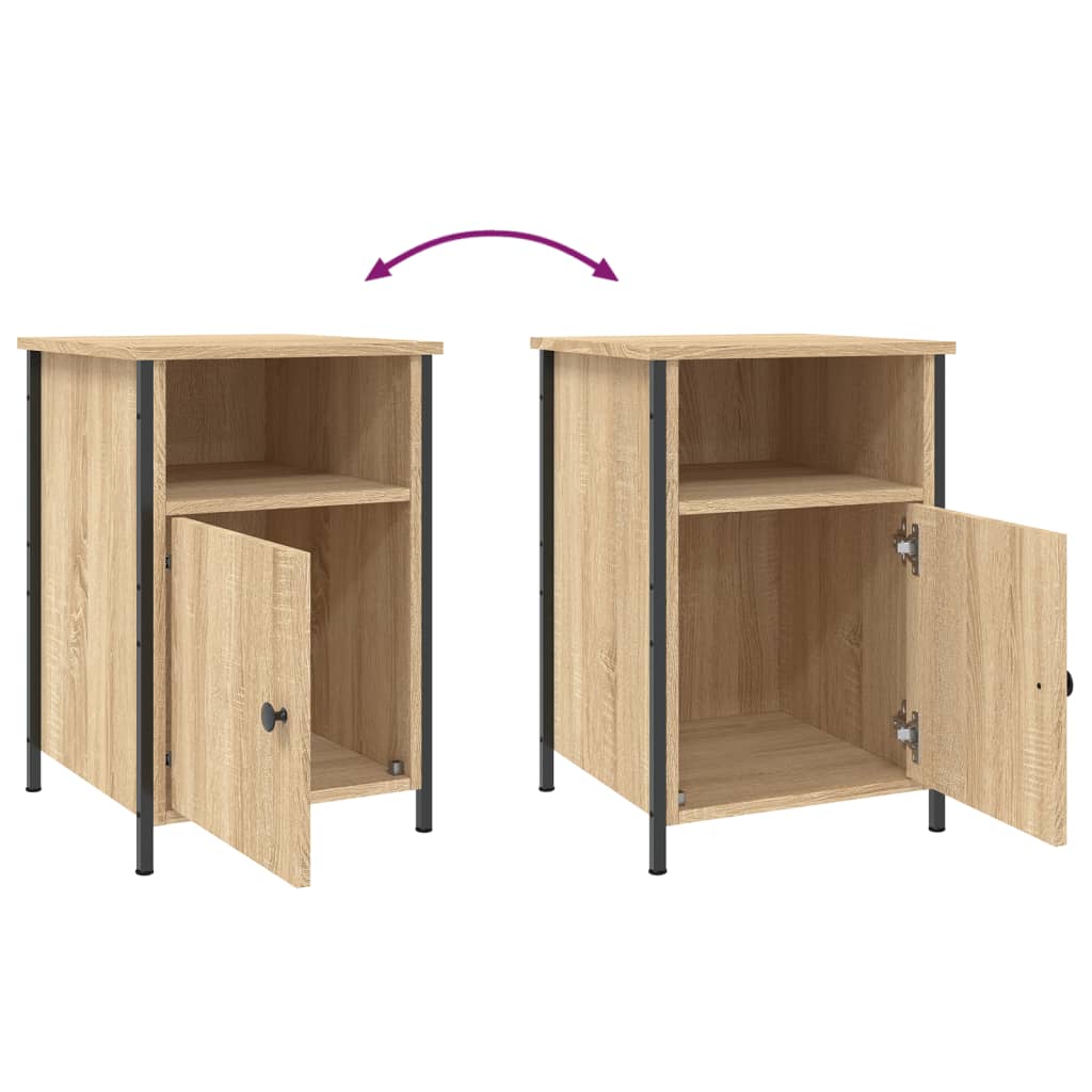 Nachtkastjes 2 st 40x42x60 cm bewerkt hout sonoma eikenkleurig Nachtkastjes | Creëer jouw Trendy Thuis | Gratis bezorgd & Retour | Trendy.nl