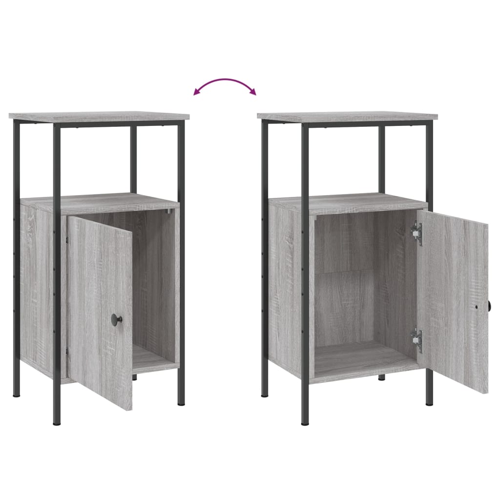 Nachtkastjes 2 st 41x31x80 cm bewerkt hout grijs sonoma eiken Nachtkastjes | Creëer jouw Trendy Thuis | Gratis bezorgd & Retour | Trendy.nl