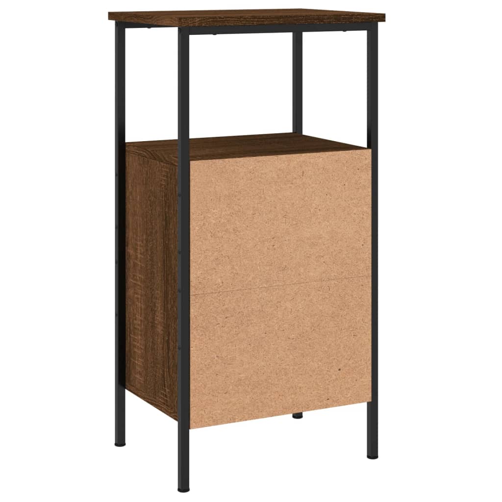 Nachtkastje 41x31x80 cm bewerkt hout bruin eikenkleur Nachtkastjes | Creëer jouw Trendy Thuis | Gratis bezorgd & Retour | Trendy.nl