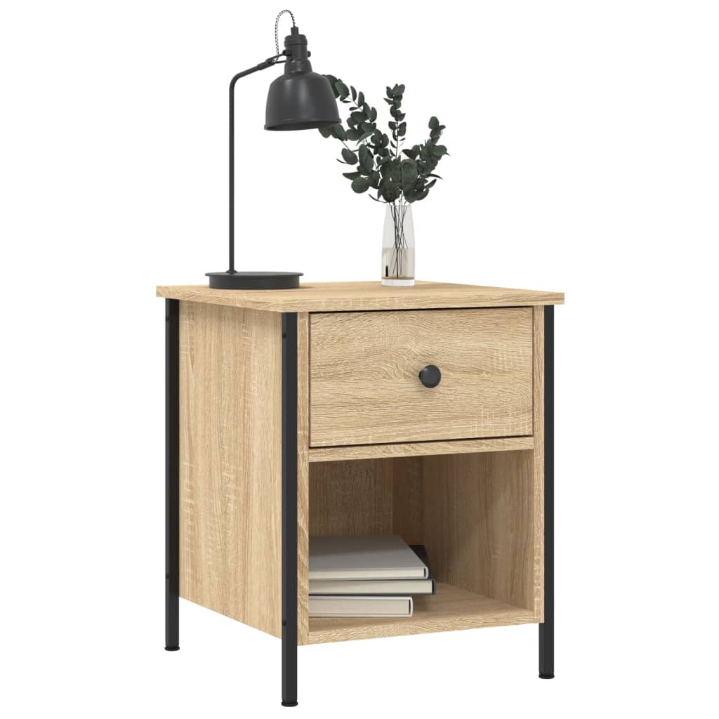 Nachtkastjes 2 st 40x42x50 cm bewerkt hout sonoma eikenkleurig Nachtkastjes | Creëer jouw Trendy Thuis | Gratis bezorgd & Retour | Trendy.nl