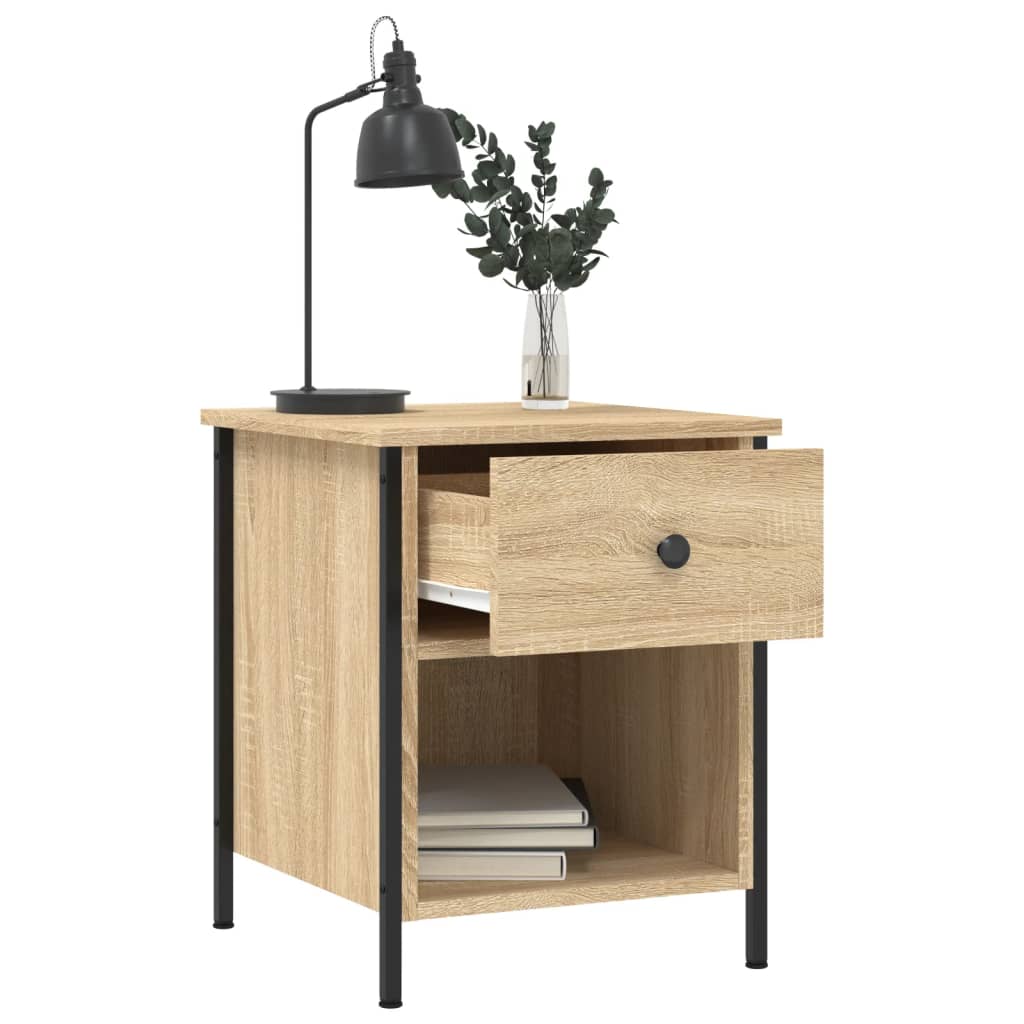 Nachtkastjes 2 st 40x42x50 cm bewerkt hout sonoma eikenkleurig Nachtkastjes | Creëer jouw Trendy Thuis | Gratis bezorgd & Retour | Trendy.nl