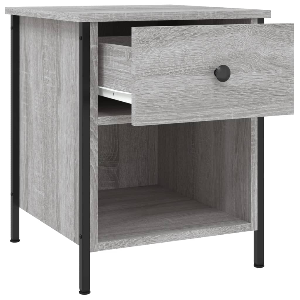 Nachtkastje 40x42x50 cm bewerkt hout grijs sonoma eikenkleurig Nachtkastjes | Creëer jouw Trendy Thuis | Gratis bezorgd & Retour | Trendy.nl