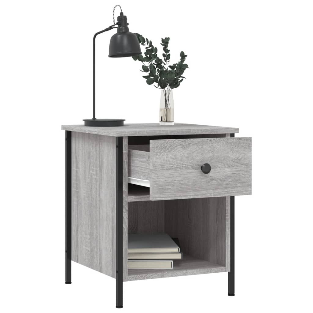 Nachtkastjes 2 st 40x42x50 cm bewerkt hout grijs sonoma eiken Nachtkastjes | Creëer jouw Trendy Thuis | Gratis bezorgd & Retour | Trendy.nl