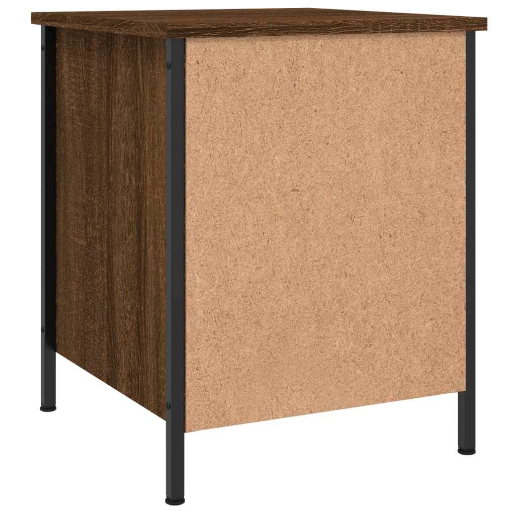 Nachtkastje 40x42x50 cm bewerkt hout bruin eikenkleur Nachtkastjes | Creëer jouw Trendy Thuis | Gratis bezorgd & Retour | Trendy.nl