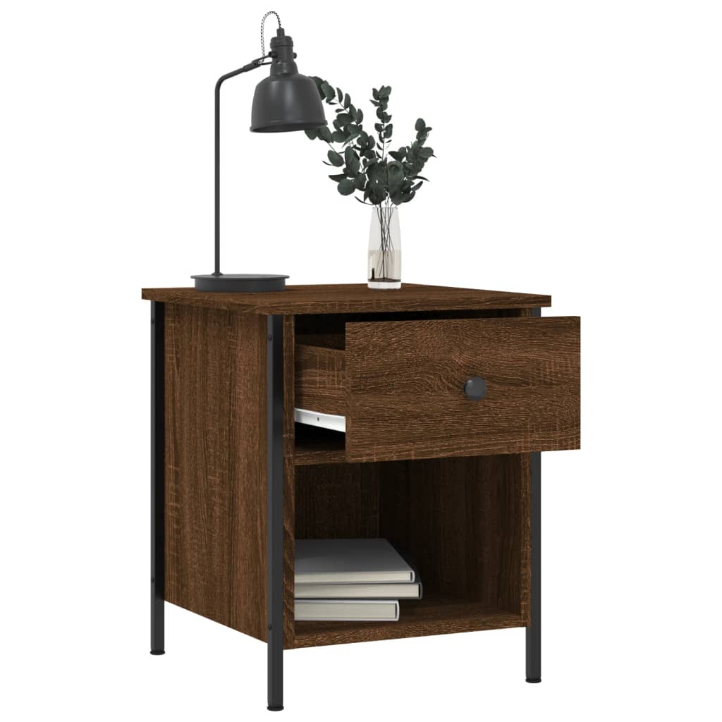 Nachtkastjes 2 st 40x42x50 cm bewerkt hout bruin eikenkleur Nachtkastjes | Creëer jouw Trendy Thuis | Gratis bezorgd & Retour | Trendy.nl