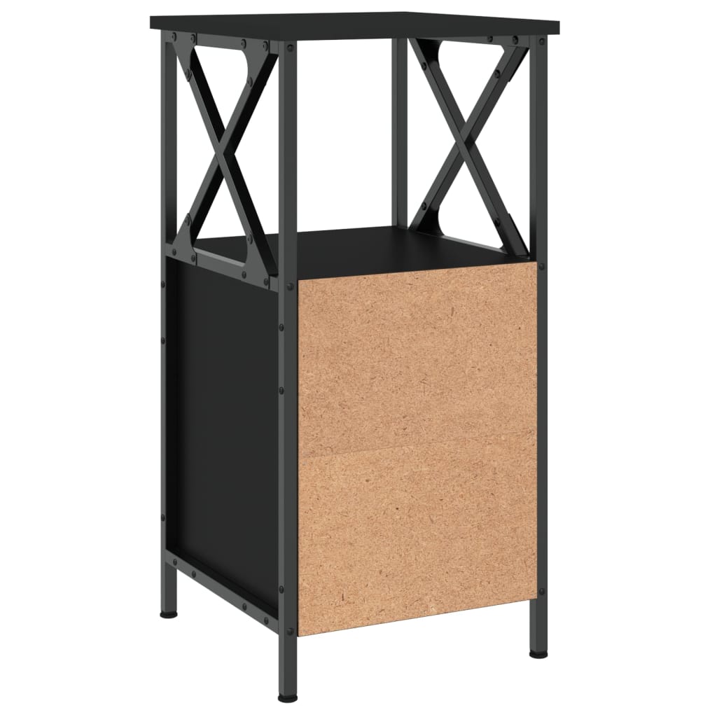 Nachtkastjes 2 st 34x35,5x70 cm bewerkt hout zwart Nachtkastjes | Creëer jouw Trendy Thuis | Gratis bezorgd & Retour | Trendy.nl