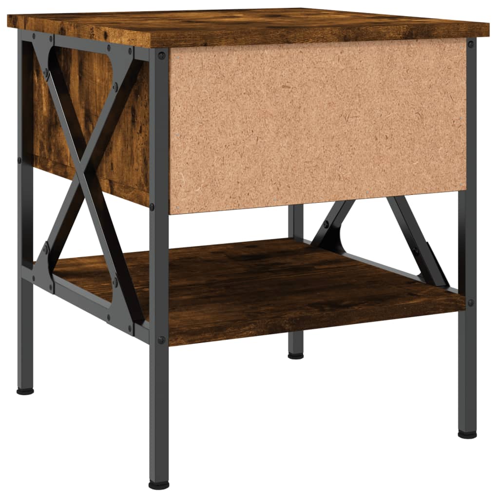 Nachtkastjes 2 st 40x42x45 cm bewerkt hout gerookt eikenkleurig Nachtkastjes | Creëer jouw Trendy Thuis | Gratis bezorgd & Retour | Trendy.nl