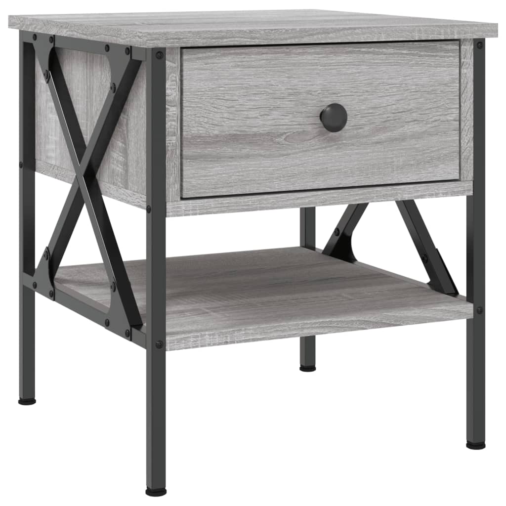 Nachtkastjes 2 st 40x42x45 cm bewerkt hout grijs sonoma eiken Nachtkastjes | Creëer jouw Trendy Thuis | Gratis bezorgd & Retour | Trendy.nl