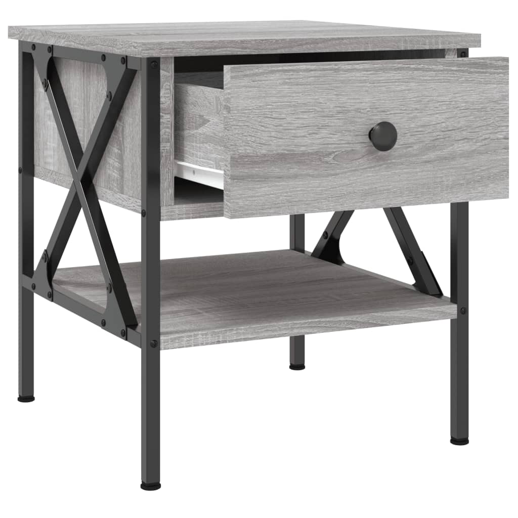 Nachtkastjes 2 st 40x42x45 cm bewerkt hout grijs sonoma eiken Nachtkastjes | Creëer jouw Trendy Thuis | Gratis bezorgd & Retour | Trendy.nl