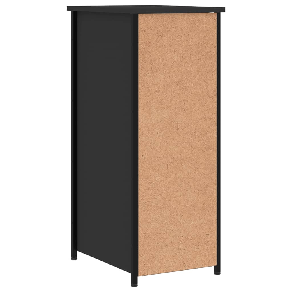 Nachtkastje 32x42x80 cm bewerkt hout zwart Nachtkastjes | Creëer jouw Trendy Thuis | Gratis bezorgd & Retour | Trendy.nl