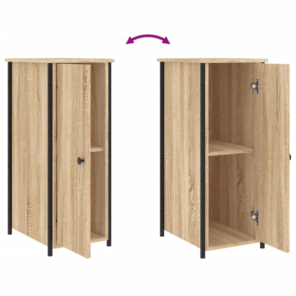 Nachtkastje 32x42x80 cm bewerkt hout sonoma eikenkleurig Nachtkastjes | Creëer jouw Trendy Thuis | Gratis bezorgd & Retour | Trendy.nl