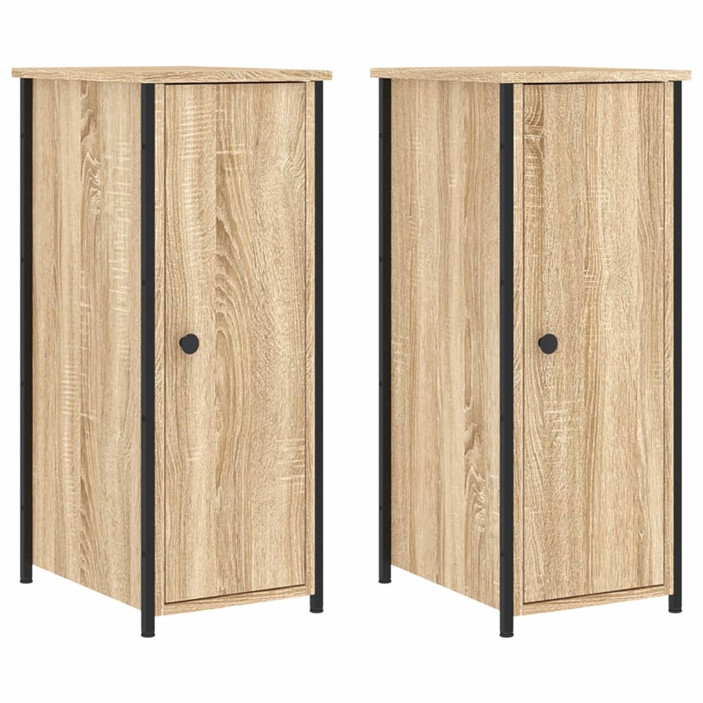 Nachtkastjes 2 st 32x42x80 cm bewerkt hout sonoma eikenkleurig Nachtkastjes | Creëer jouw Trendy Thuis | Gratis bezorgd & Retour | Trendy.nl