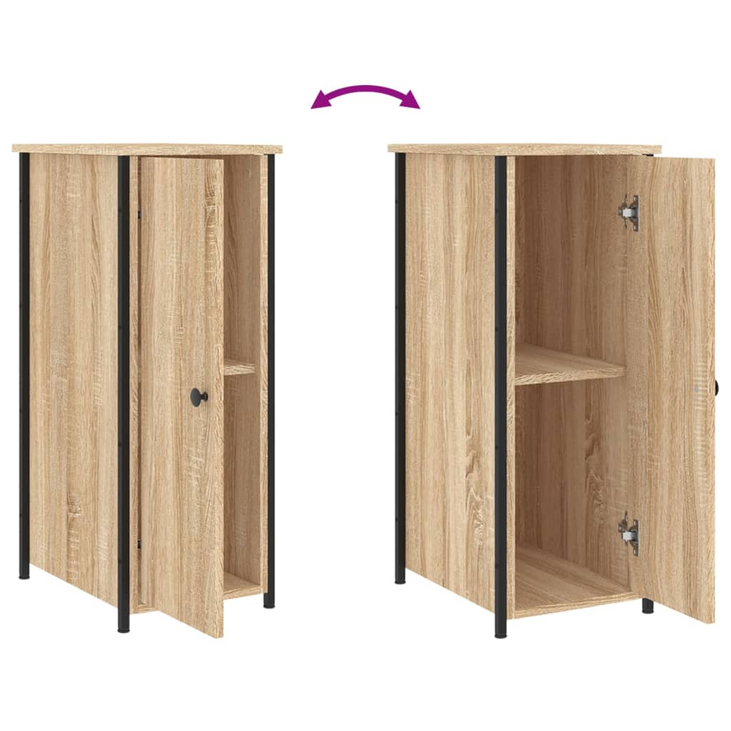 Nachtkastjes 2 st 32x42x80 cm bewerkt hout sonoma eikenkleurig Nachtkastjes | Creëer jouw Trendy Thuis | Gratis bezorgd & Retour | Trendy.nl