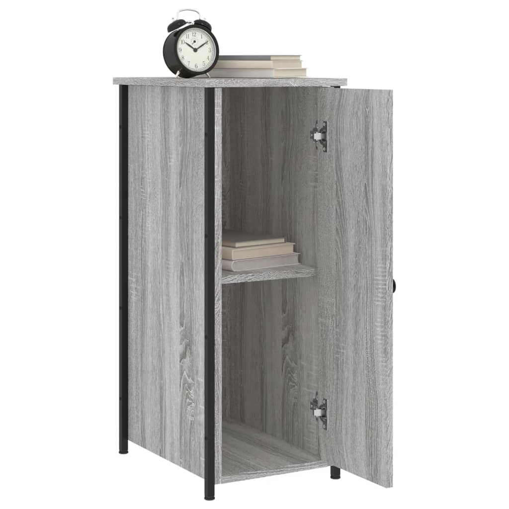 Nachtkastje 32x42x80 cm bewerkt hout grijs sonoma eikenkleurig Nachtkastjes | Creëer jouw Trendy Thuis | Gratis bezorgd & Retour | Trendy.nl