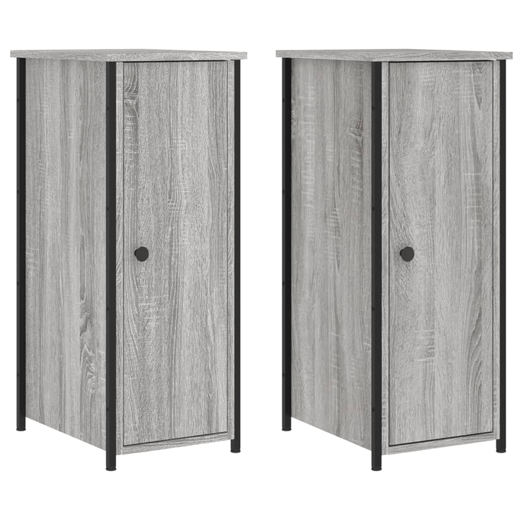 Nachtkastjes 2 st 32x42x80 cm bewerkt hout grijs sonoma eiken Nachtkastjes | Creëer jouw Trendy Thuis | Gratis bezorgd & Retour | Trendy.nl