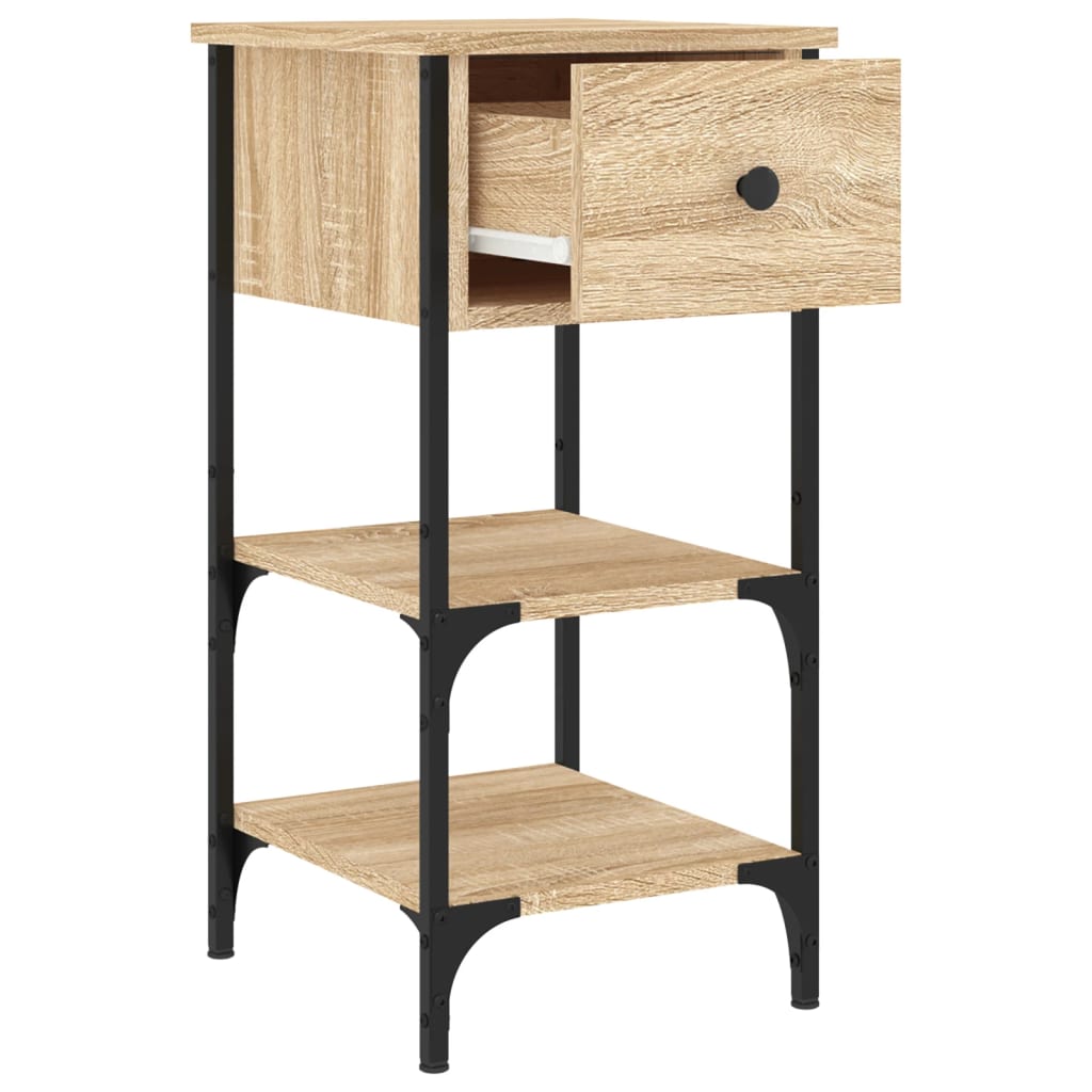 Nachtkastjes 2 st 34x36x70 cm bewerkt hout sonoma eikenkleurig Nachtkastjes | Creëer jouw Trendy Thuis | Gratis bezorgd & Retour | Trendy.nl