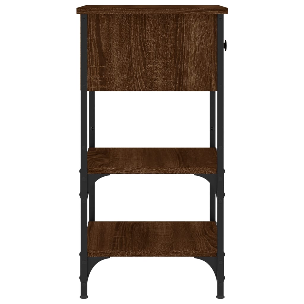 Nachtkastjes 2 st 34x36x70 cm bewerkt hout bruin eikenkleur Nachtkastjes | Creëer jouw Trendy Thuis | Gratis bezorgd & Retour | Trendy.nl