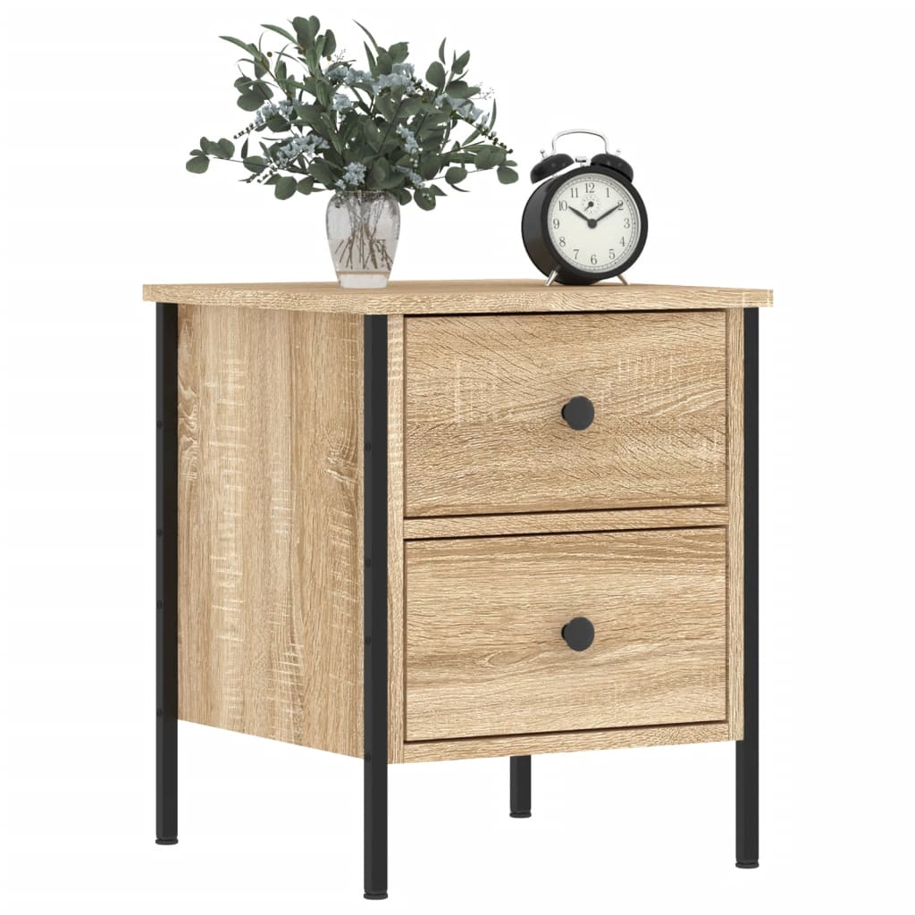 Nachtkastjes 2 st 40x42x50 cm bewerkt hout sonoma eikenkleurig Nachtkastjes | Creëer jouw Trendy Thuis | Gratis bezorgd & Retour | Trendy.nl