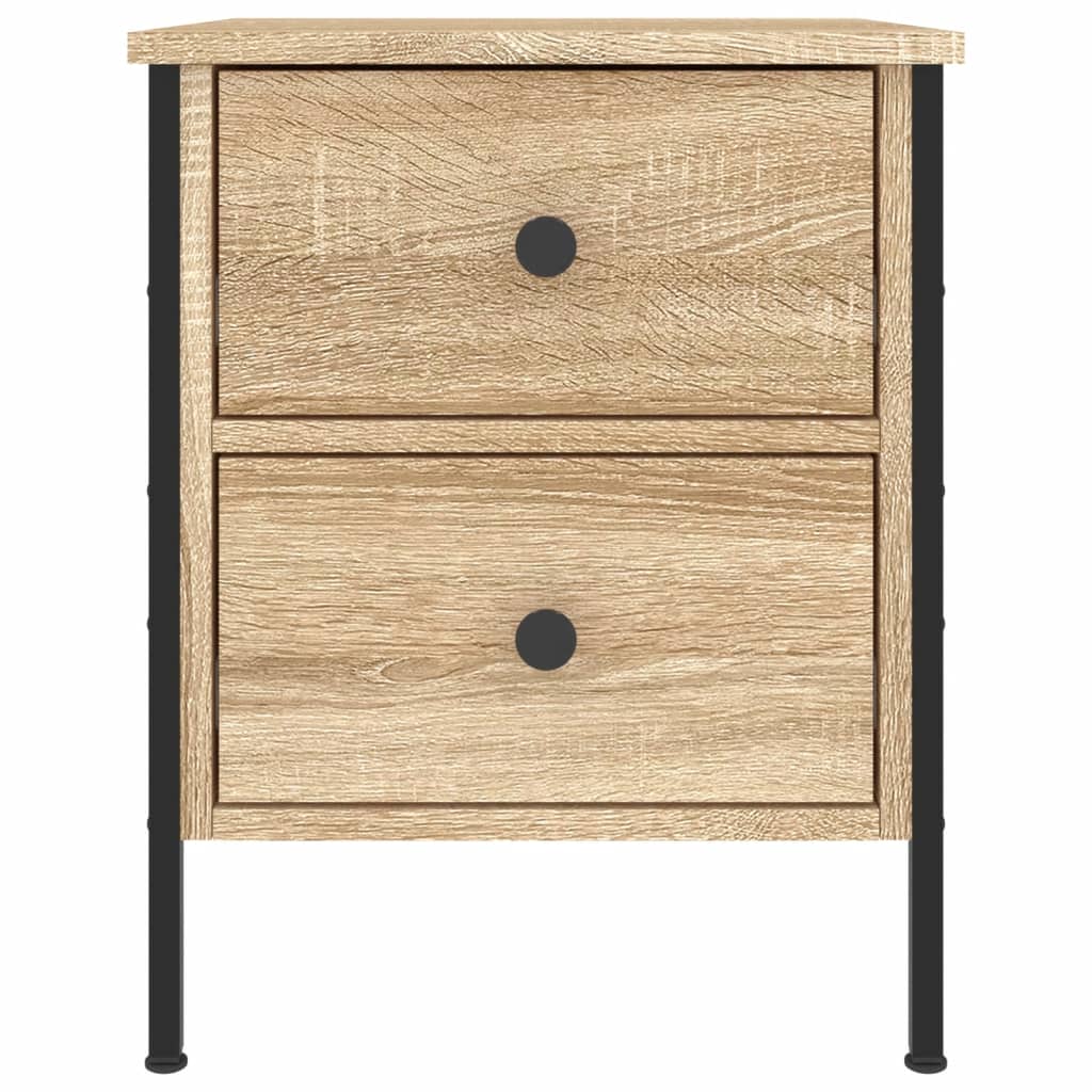 Nachtkastjes 2 st 40x42x50 cm bewerkt hout sonoma eikenkleurig Nachtkastjes | Creëer jouw Trendy Thuis | Gratis bezorgd & Retour | Trendy.nl