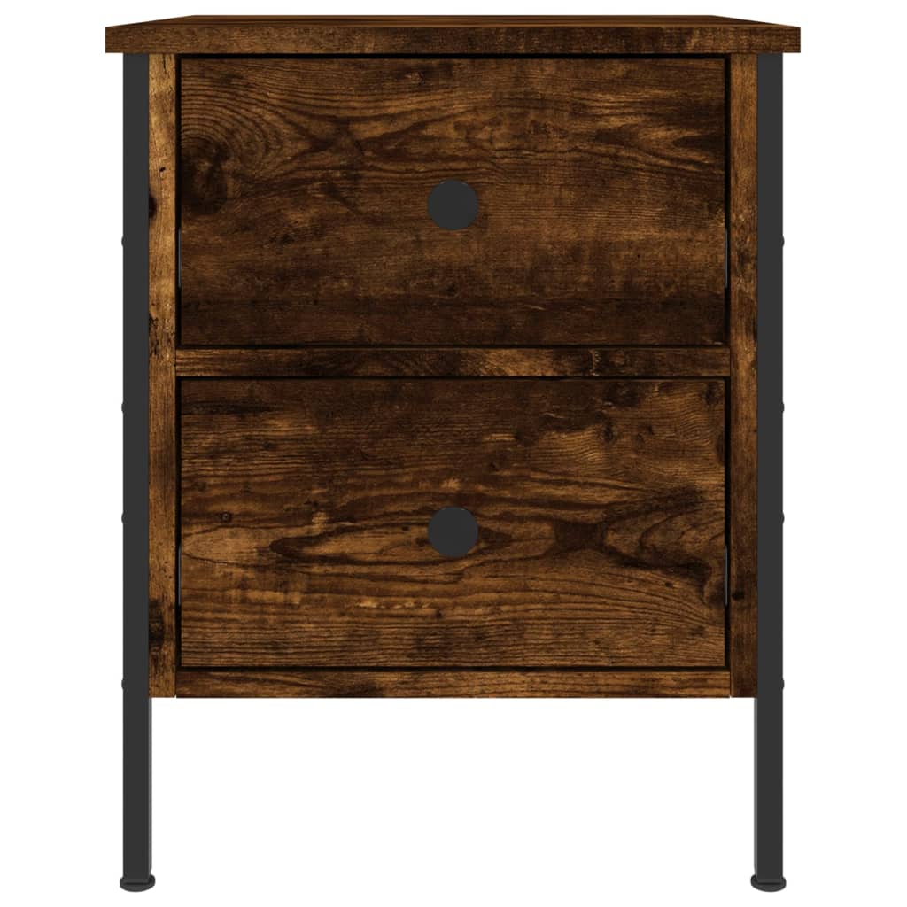 Nachtkastje 40x42x50 cm bewerkt hout gerookt eikenkleurig Nachtkastjes | Creëer jouw Trendy Thuis | Gratis bezorgd & Retour | Trendy.nl