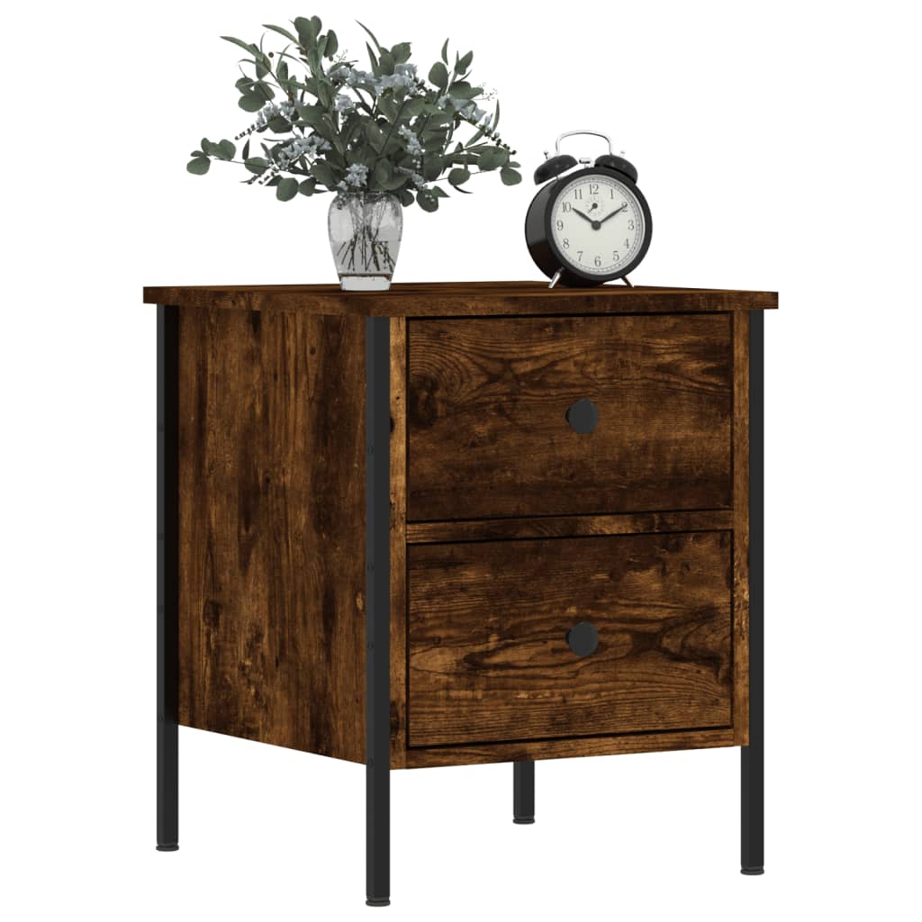 Nachtkastjes 2 st 40x42x50 cm bewerkt hout gerookt eikenkleurig Nachtkastjes | Creëer jouw Trendy Thuis | Gratis bezorgd & Retour | Trendy.nl