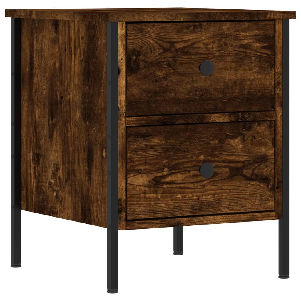 Nachtkastjes 2 st 40x42x50 cm bewerkt hout gerookt eikenkleurig Nachtkastjes | Creëer jouw Trendy Thuis | Gratis bezorgd & Retour | Trendy.nl