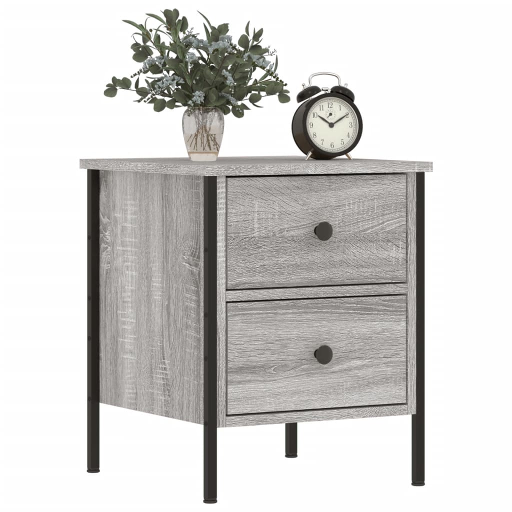 Nachtkastjes 2 st 40x42x50 cm bewerkt hout grijs sonoma eiken Nachtkastjes | Creëer jouw Trendy Thuis | Gratis bezorgd & Retour | Trendy.nl