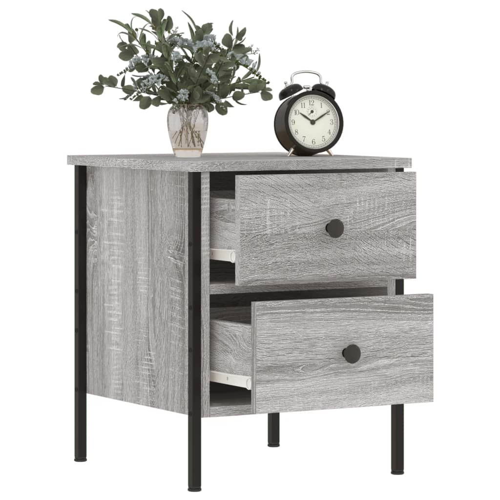 Nachtkastjes 2 st 40x42x50 cm bewerkt hout grijs sonoma eiken Nachtkastjes | Creëer jouw Trendy Thuis | Gratis bezorgd & Retour | Trendy.nl