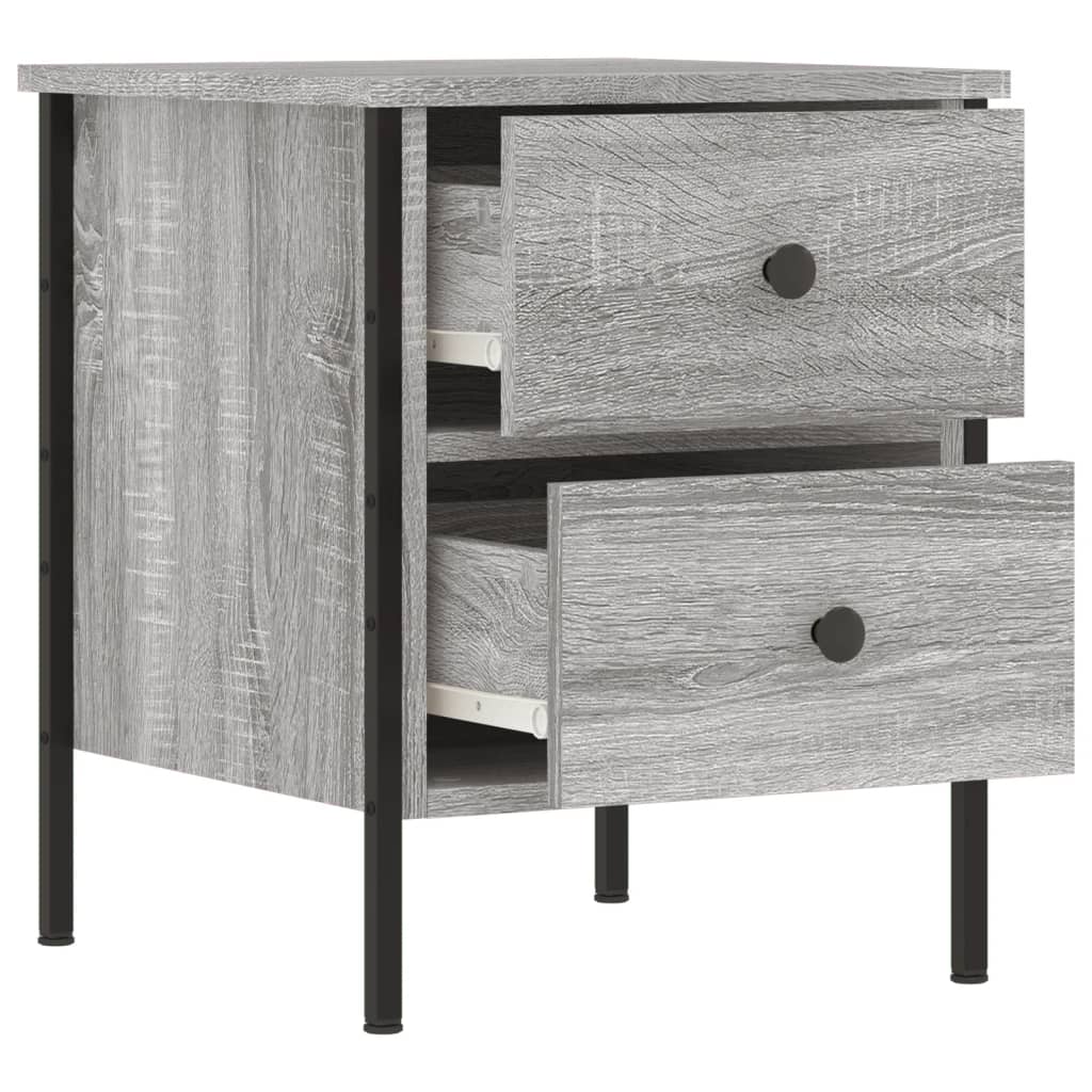 Nachtkastjes 2 st 40x42x50 cm bewerkt hout grijs sonoma eiken Nachtkastjes | Creëer jouw Trendy Thuis | Gratis bezorgd & Retour | Trendy.nl