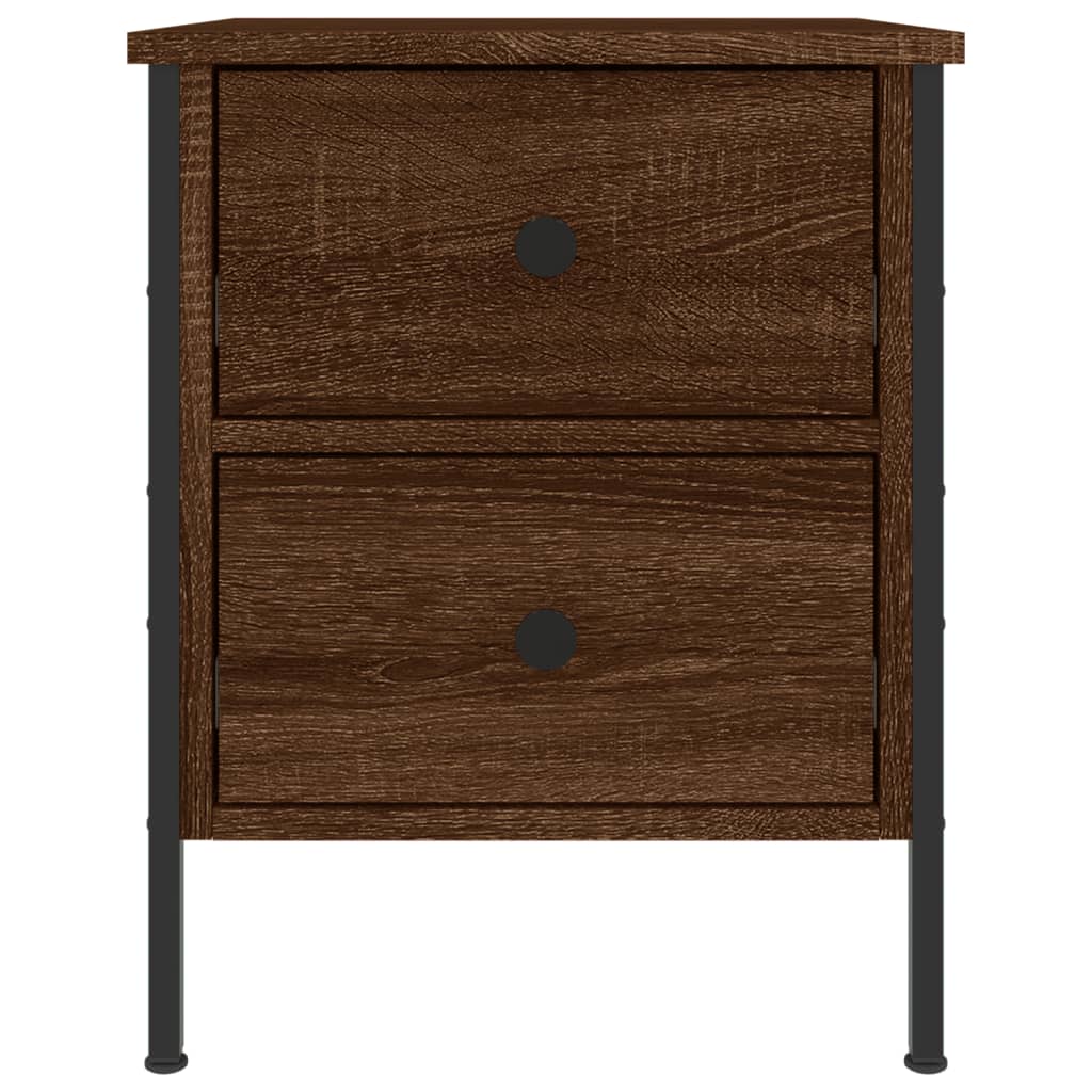 Nachtkastje 40x42x50 cm bewerkt hout bruin eikenkleur Nachtkastjes | Creëer jouw Trendy Thuis | Gratis bezorgd & Retour | Trendy.nl
