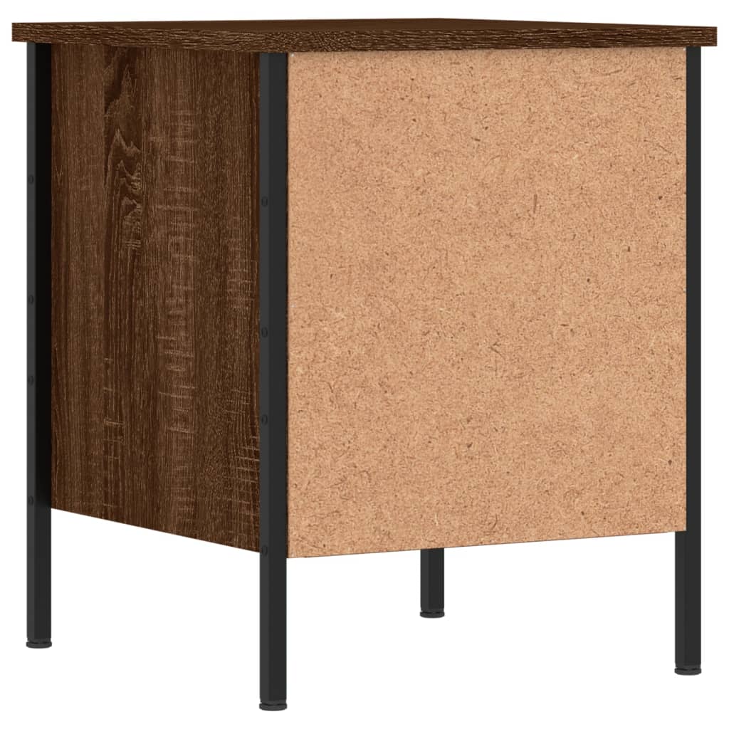 Nachtkastje 40x42x50 cm bewerkt hout bruin eikenkleur Nachtkastjes | Creëer jouw Trendy Thuis | Gratis bezorgd & Retour | Trendy.nl