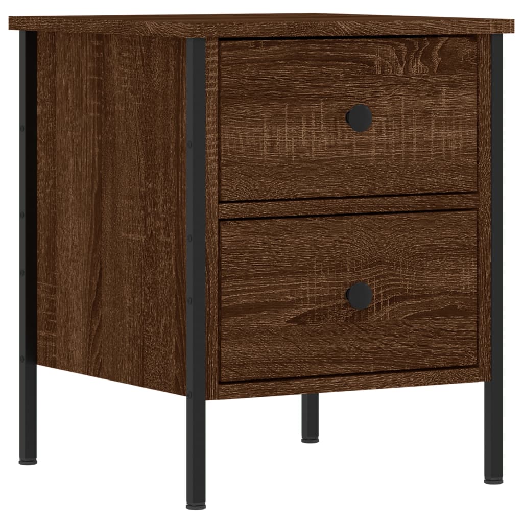 Nachtkastjes 2 st 40x42x50 cm bewerkt hout bruin eikenkleur Nachtkastjes | Creëer jouw Trendy Thuis | Gratis bezorgd & Retour | Trendy.nl