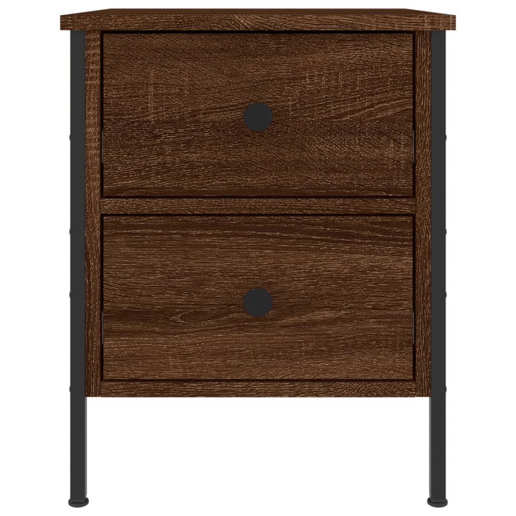 Nachtkastjes 2 st 40x42x50 cm bewerkt hout bruin eikenkleur Nachtkastjes | Creëer jouw Trendy Thuis | Gratis bezorgd & Retour | Trendy.nl