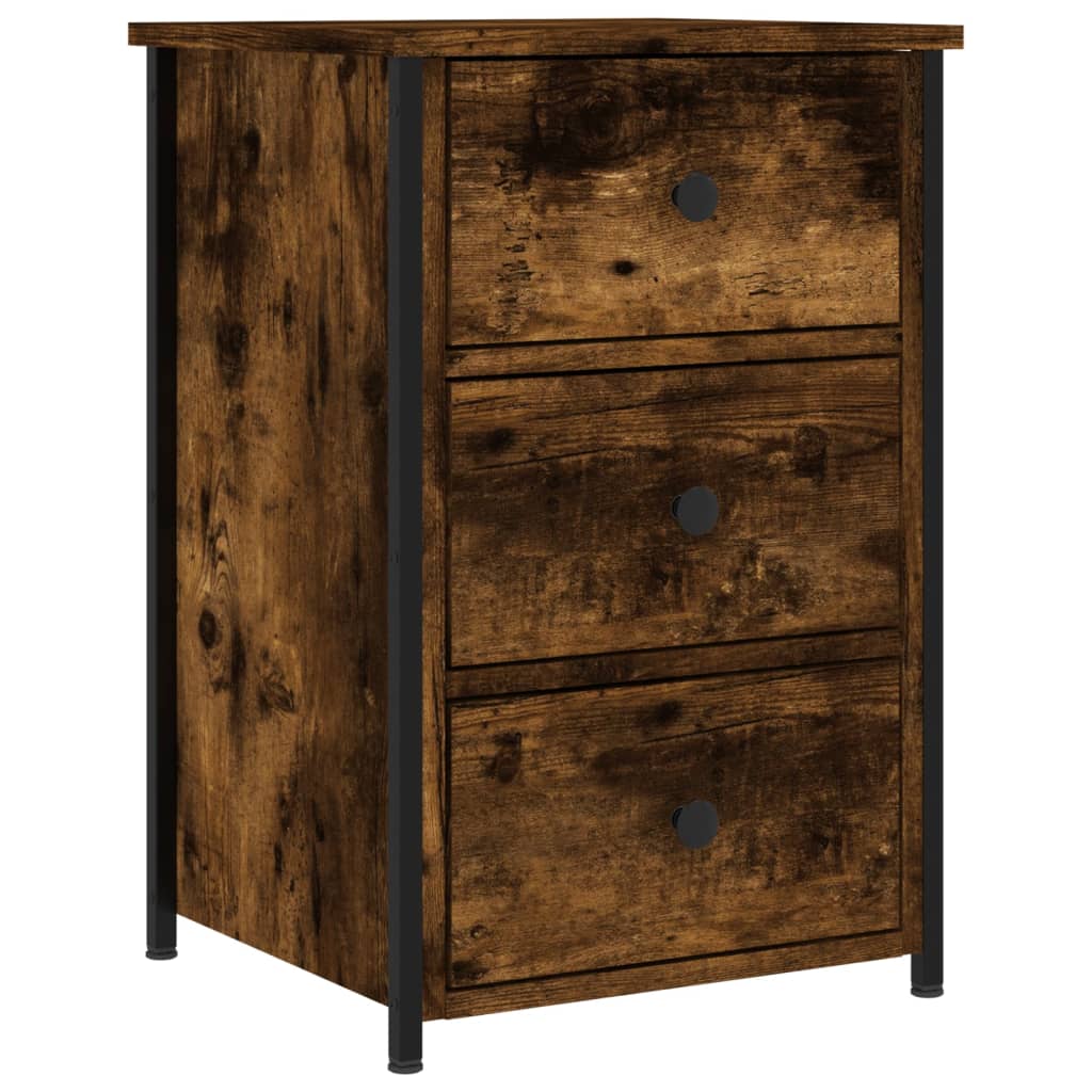 Nachtkastjes 2 st 40x36x60 cm bewerkt hout gerookt eikenkleurig Nachtkastjes | Creëer jouw Trendy Thuis | Gratis bezorgd & Retour | Trendy.nl