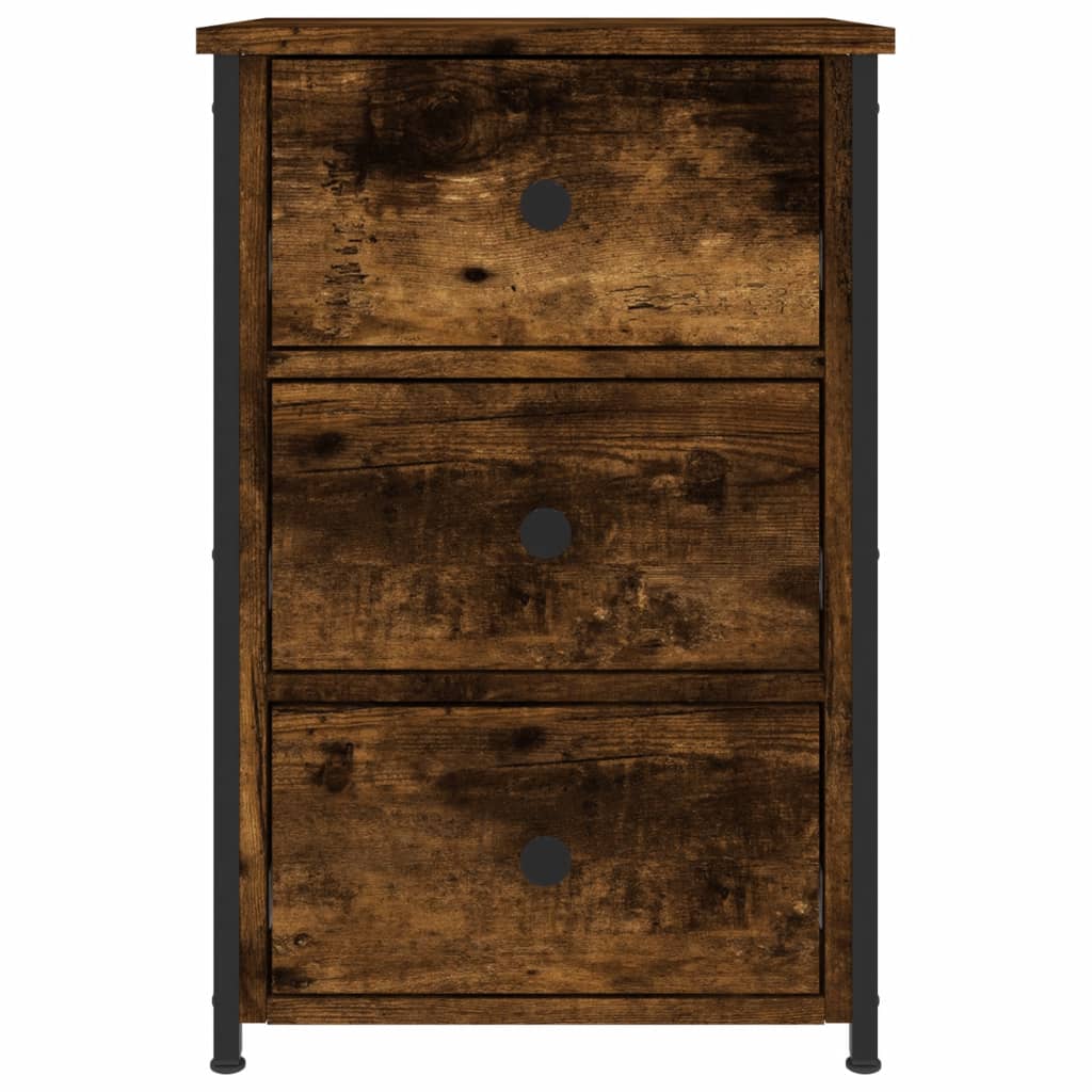 Nachtkastjes 2 st 40x36x60 cm bewerkt hout gerookt eikenkleurig Nachtkastjes | Creëer jouw Trendy Thuis | Gratis bezorgd & Retour | Trendy.nl