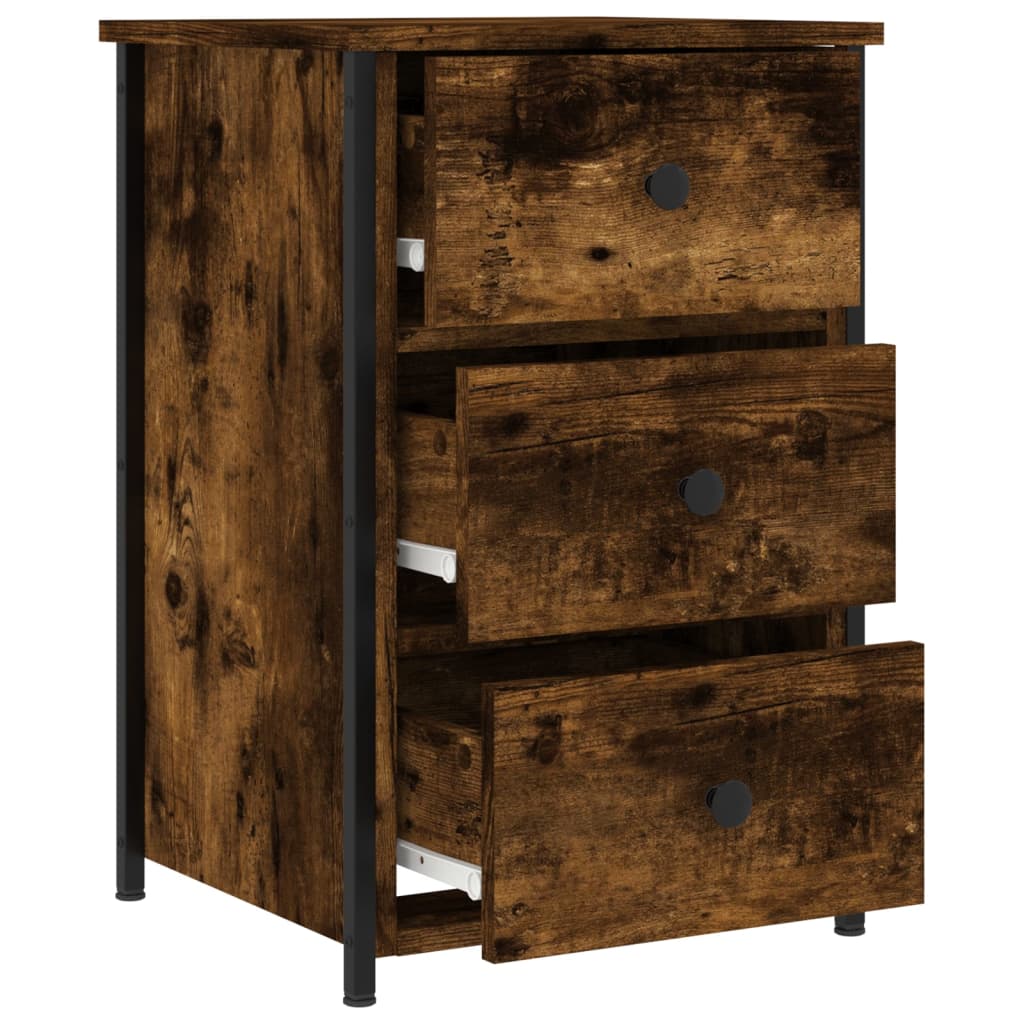 Nachtkastjes 2 st 40x36x60 cm bewerkt hout gerookt eikenkleurig Nachtkastjes | Creëer jouw Trendy Thuis | Gratis bezorgd & Retour | Trendy.nl