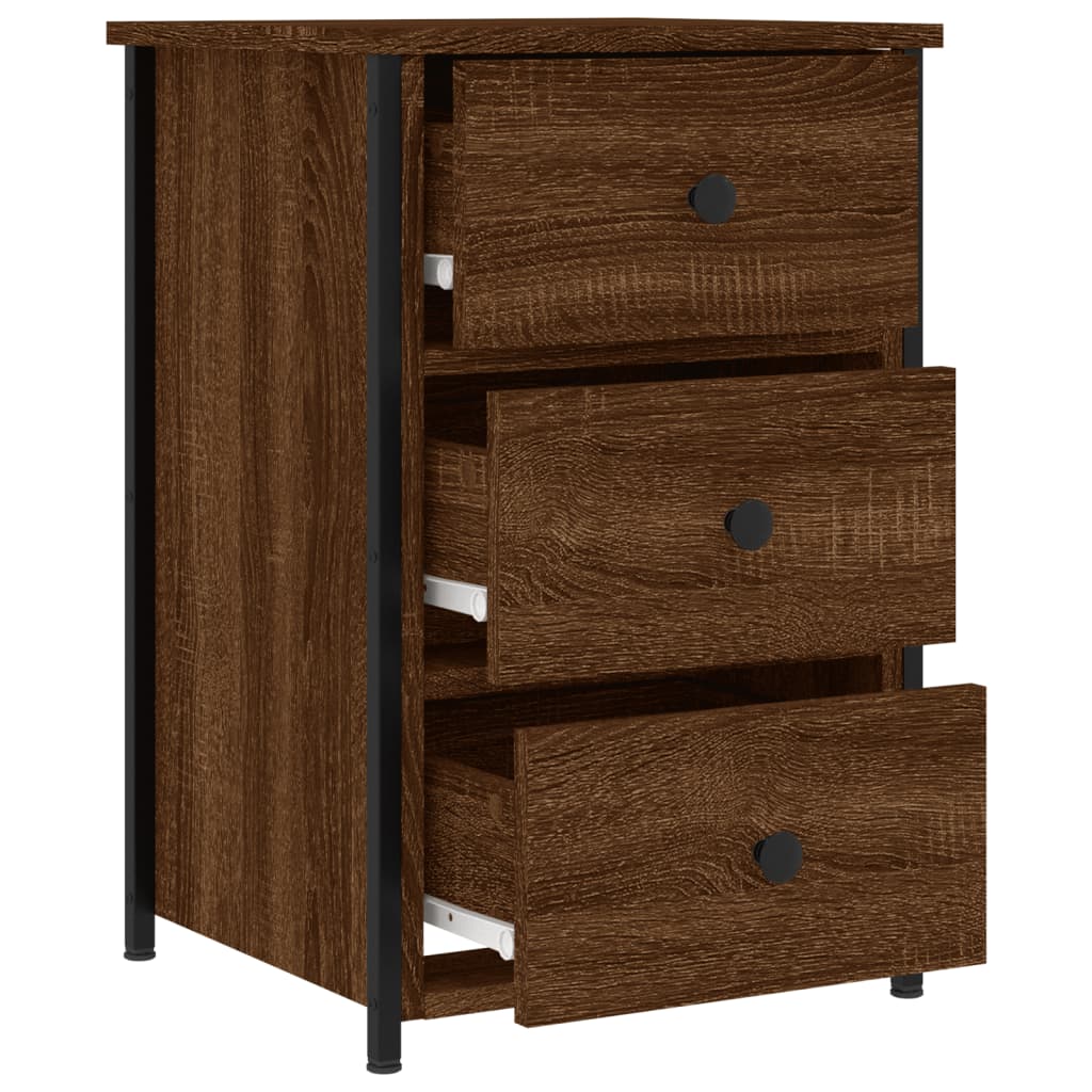 Nachtkastje 40x36x60 cm bewerkt hout bruin eikenkleur Nachtkastjes | Creëer jouw Trendy Thuis | Gratis bezorgd & Retour | Trendy.nl