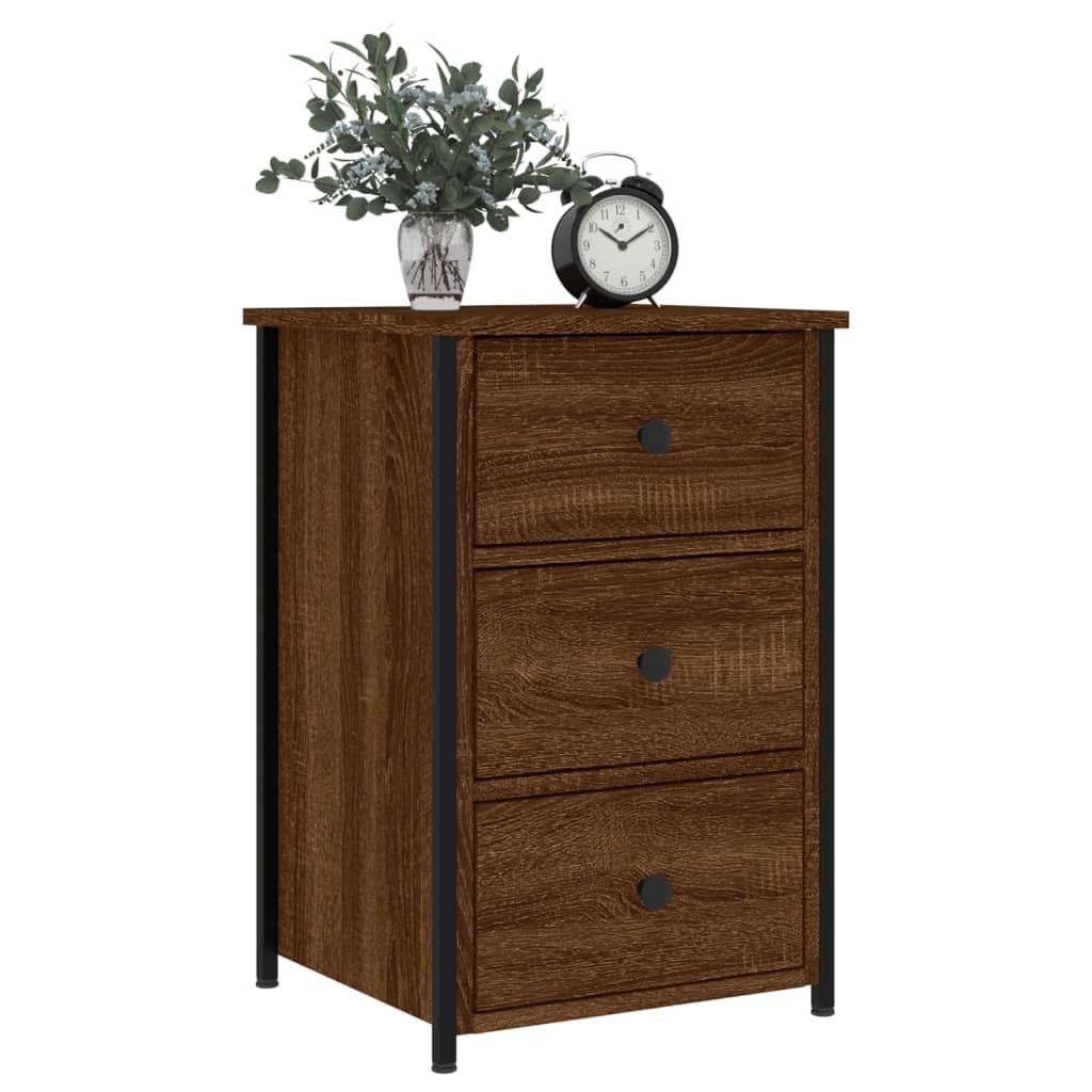 Nachtkastjes 2 st 40x36x60 cm bewerkt hout bruin eikenkleur Nachtkastjes | Creëer jouw Trendy Thuis | Gratis bezorgd & Retour | Trendy.nl