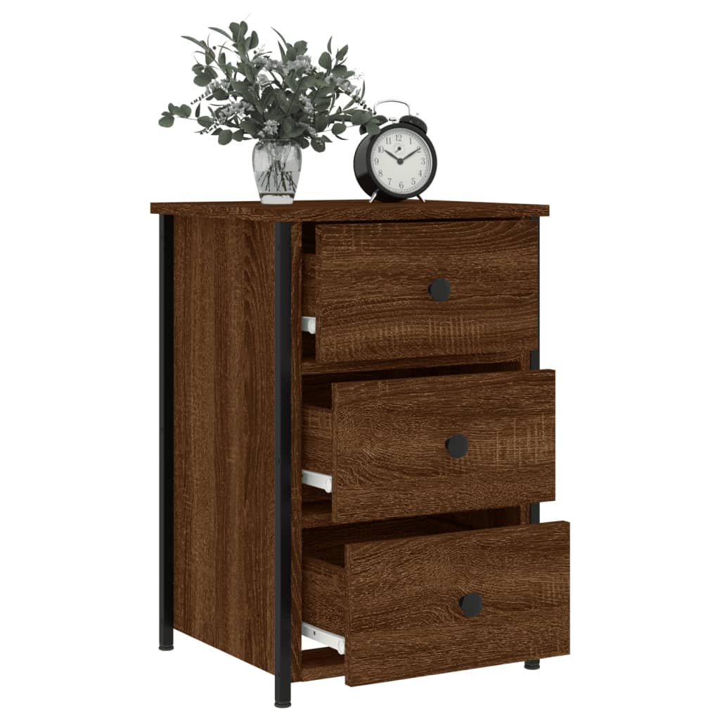 Nachtkastjes 2 st 40x36x60 cm bewerkt hout bruin eikenkleur Nachtkastjes | Creëer jouw Trendy Thuis | Gratis bezorgd & Retour | Trendy.nl