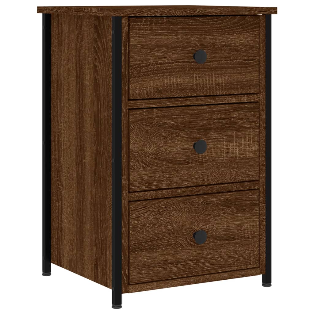 Nachtkastjes 2 st 40x36x60 cm bewerkt hout bruin eikenkleur Nachtkastjes | Creëer jouw Trendy Thuis | Gratis bezorgd & Retour | Trendy.nl