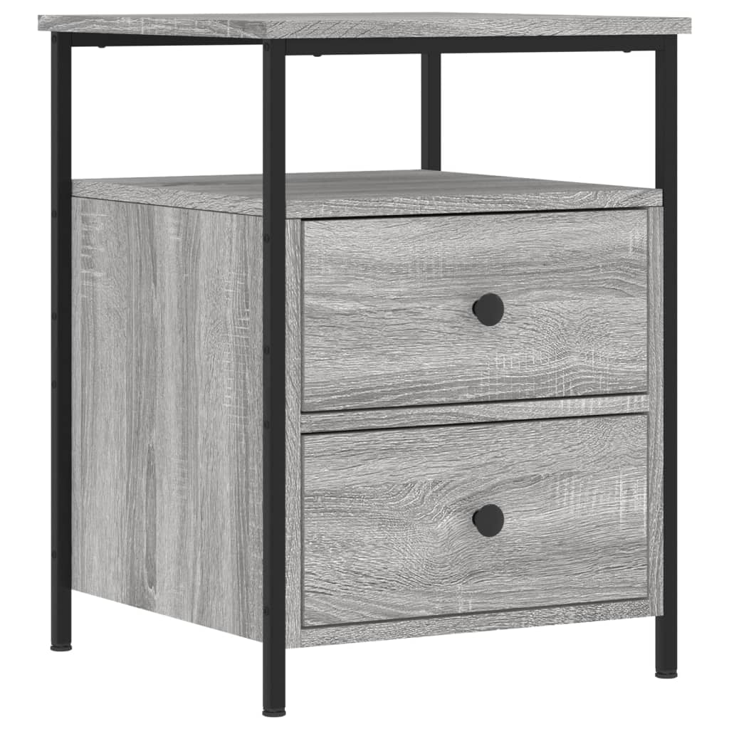 Nachtkastjes 2 st 44x45x60 cm bewerkt hout grijs sonoma eiken Nachtkastjes | Creëer jouw Trendy Thuis | Gratis bezorgd & Retour | Trendy.nl