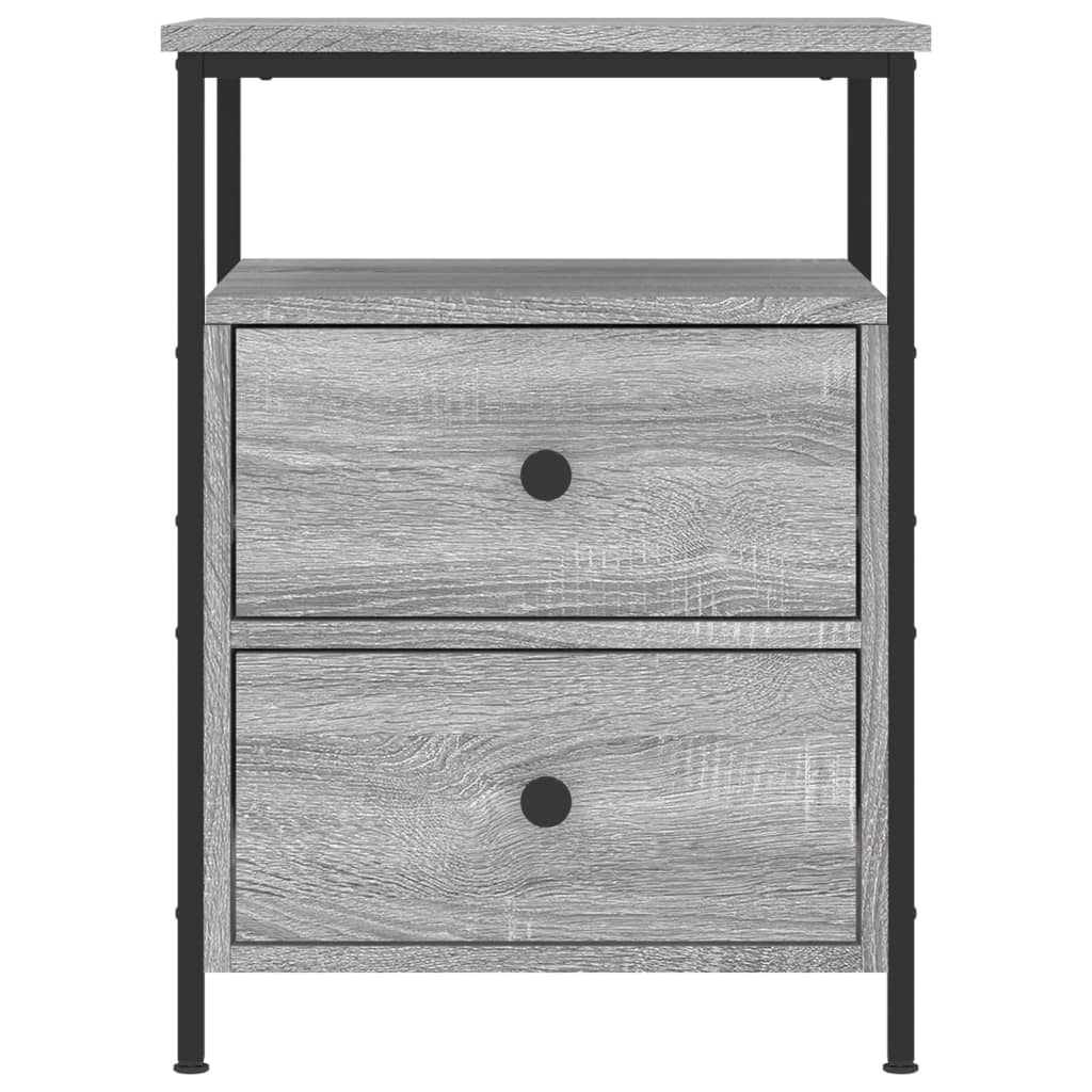 Nachtkastjes 2 st 44x45x60 cm bewerkt hout grijs sonoma eiken Nachtkastjes | Creëer jouw Trendy Thuis | Gratis bezorgd & Retour | Trendy.nl