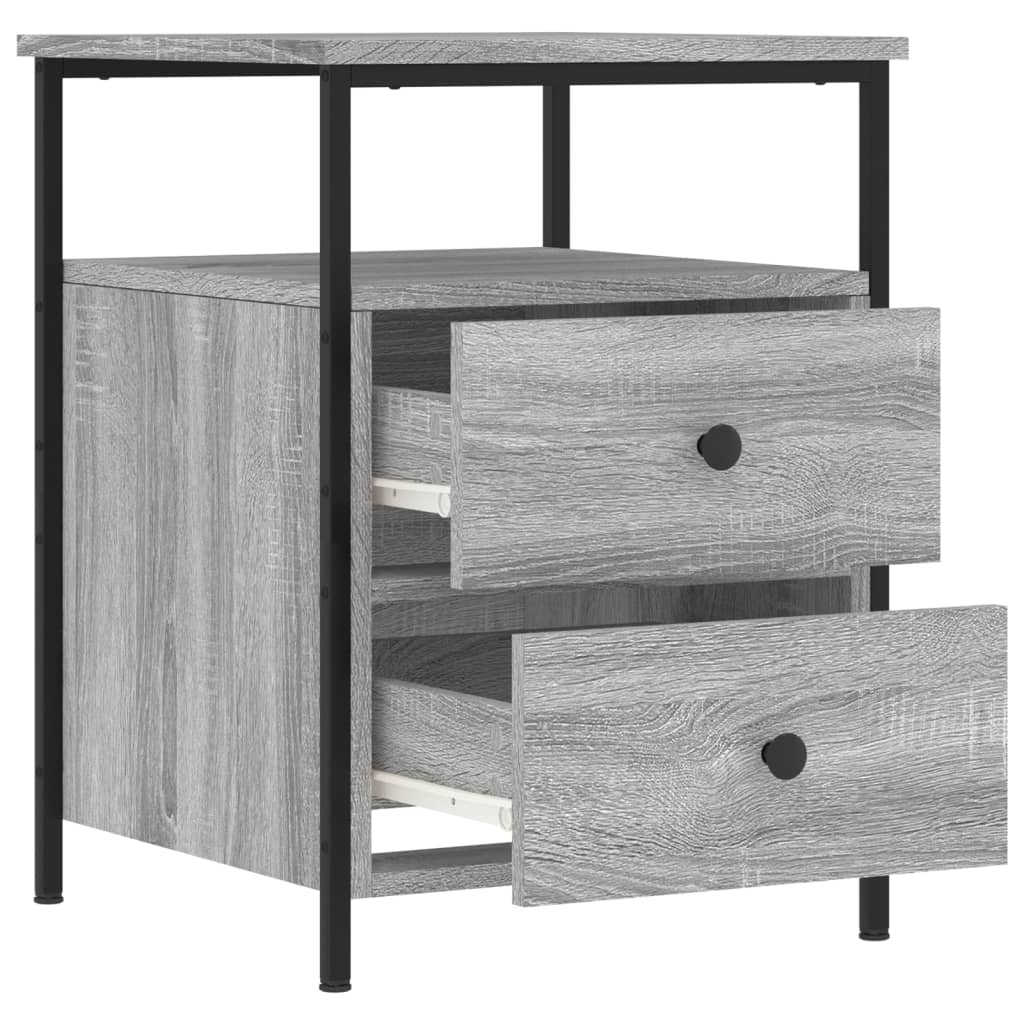 Nachtkastjes 2 st 44x45x60 cm bewerkt hout grijs sonoma eiken Nachtkastjes | Creëer jouw Trendy Thuis | Gratis bezorgd & Retour | Trendy.nl