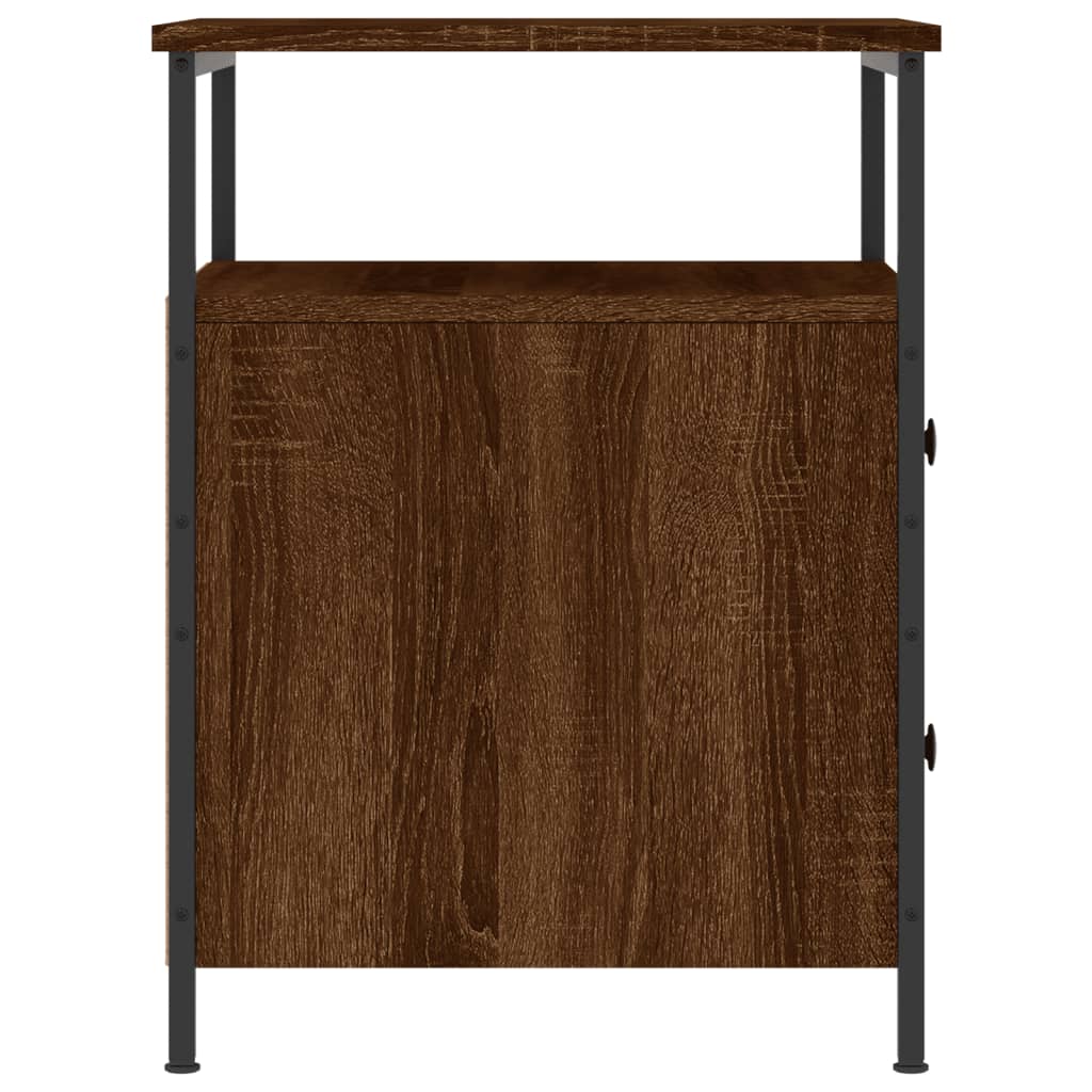 Nachtkastje 44x45x60 cm bewerkt hout bruin eikenkleur Nachtkastjes | Creëer jouw Trendy Thuis | Gratis bezorgd & Retour | Trendy.nl